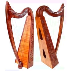 DEURA Celtic Irish Harp with CASE 22 Strings ROSEWOOD Lap FOLK Diagonal 34