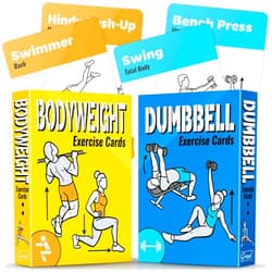 GRAND BASICS [2-PACK] Bodyweight & Dumbbell Workout Cards - Large Size 5