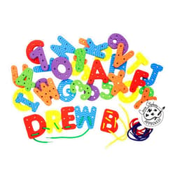 Chenille Kraft WonderFoam Lacing Letters and Numbers PAC4466, Colors May Vary, Approx. 2-3/4