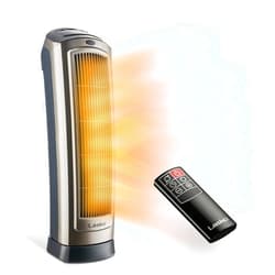Lasko Oscillating Digital Ceramic Tower Heater for Home with Adjustable Thermostat, Timer and Remote Control, 23 Inches, 1500W, Silver, 755320, 8.5″L x 7.25″W x 23″H, Silver