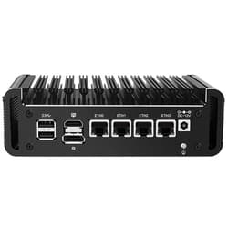 ZHIANN Firewall Micro Appliance, Fanless Mini PC Intel N100 Quad Core, VPN, Router PC, AES-NI, 4 Intel 2.5GbE I226-V LAN, 8GB DDR5 RAM 128GB SSD