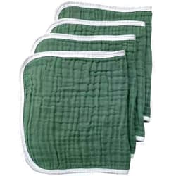 LOEKEAH Muslin Burp Cloths 4 Pack Large 100% Cotton Baby for Boys Girls Large 20''X10'' Super Soft and Absorbent