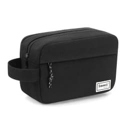 Sooez Big Capacity Pencil Case, Upgraded Canvas Pencil Pouch Large Pencil Bag Organizer, Separate Compartments Easy Grip Handle, Aesthetic Supply for School Teens Adults, Black Pen Case
