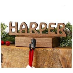 MerryStockings Personalized Christmas Stocking Holder | Walnut