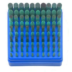 Oudtinx Polishing Accessories 100pcs Rubber Grinding Heads,3mm Shank Assorted Accessory, Mounted Point Wheel Head Kit for Dremel Polish Rotary Tools (Green)