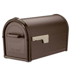 Architectural Mailboxes Hillsborough Galvanized Steel Post Mount Mailbox, Compatibility Code J, 5593RZ-CG, Rubbed Bronze, Large Capacity