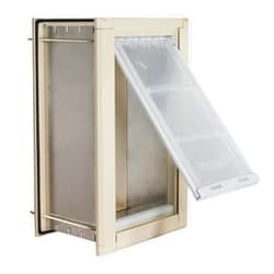 Endura Flap Original Pet Door for Walls in Tan | Energy-Efficient Single Flap Design for Wall Installations | All-Weather Protection with Insulating Dual-Layer Flap | Tan, Medium, Single Flap