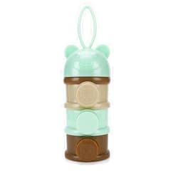 Accmor 3 Layers Baby Milk Powder Formula Dispenser On The Go, Formula Container for Travel, Non-Spill Stackable Baby Snack Storage Container with Handle,BPA Free,Green