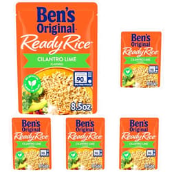 BEN'S ORIGINAL Ready Rice Cilantro Lime Flavored Rice, Easy Dinner Side, 8.5 oz Pouch (Pack of 5)