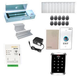 Zemgo FPC-8438 Smart Mobile WiFi Controller for Access Control with Android + Apple App, Web Browser + Smartphone Remote Viewing, Inswing Door 1200lbs Maglock, Outdoor Weatherproof Keypad/RFID Reader
