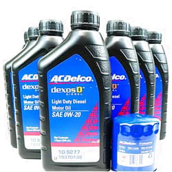 ACDelco AC Delco DexosD 0w-20 Engine Oil and Oil Filter Change Kit For 3.0L Duramax Diesel LM2