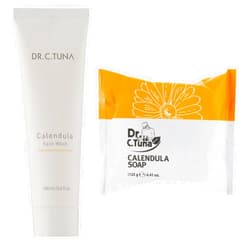 FARMASI DR. C. TUNA Calendula Oil Face Wash, Intensive and Long-Lasting Moisturizing, Soothing, Protective Shield for Skin, Sensitive & Dry Skin, Vegan, 3.4 fl oz / 100 ML