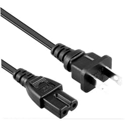 PowerHOOD 5ft Long 2 Prong AC Power Cord Compatible with Alesis Elevate 5 MKII Powered Desktop Studio Speakers Replacement 1.5m Power Cable UL Listed