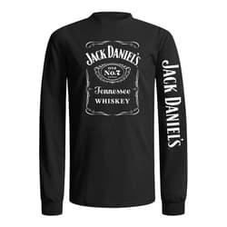 Ely & Walker Jack Daniel's Old No.7 Brand Tennessee Whiskey Long Sleeve Shirt (as1, Alpha, l, Regular, Regular, Large) Black