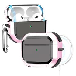 Skyconser Airpods Pro Case(2nd/1st Gen),AirPods Pro 2nd Generation Case with Magnetic Lid,Compatible with MagSafe,Powerful Drop Protection Cover with Keychain(2019/2022/2023) Pink