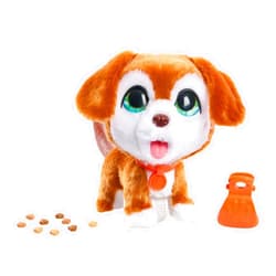 Just Play furReal Poop-A-Lots Big Wags Interactive 8-inch Walking Plush Stuffed Animal, Pooping Puppy with Leash, 14-Pieces, Kids Toys for Ages 4 Up
