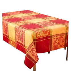 Fennco Styles Holiday Jacquard Warm Thanksgiving Decorative Table Linens Tablecloth (72
