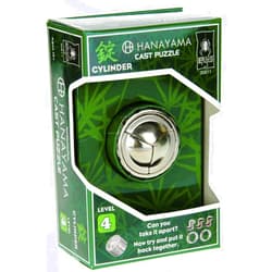 BePuzzled |Cylinder Hanayama Metal Brainteaser Puzzle Mensa Rated Level 4, for Ages 12 and Up