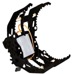 SmaringRobot Premium Mechanical Arm Claw with Servo for Robot Hand, Black Metal Robot Gripper Kit, RC Fingers Paw DIY Robotic Part Manipulator Clamp for Arduino, School Science Project, Experiment, STEAM