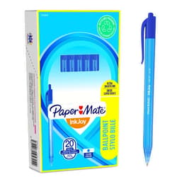 Paper Mate InkJoy 100RT Retractable Ballpoint Pens | Medium Point (1.0mm) | Blue | 20 Count