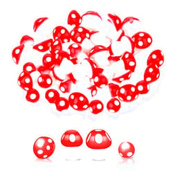 Trinkrittey 50 Pcs Mini Resin Mushrooms Tiny Mushrooms Cute Mushrooms Miniature Figurines Garden Mushrooms Ornaments Indoor Outdoor Mushroom Statue Mushroom Model Decoration for Garden Landscape