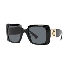 Versace VE 4405 GB1/87 Black Plastic Rectangle Sunglasses Grey Lens