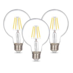 Simba Lighting LED Edison Vintage Vanity Globe Filament G25 (G80) 4W Dimmable 40W Equivalent (3 Pack) 120V Light Bulb for Bathroom Makeup Mirror, Medium E26 Base, CE, RoHS Compliant, Warm White 2700K