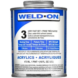 Plastic-Craft SCIGRIP IPS Weld-On #3 Adhesive (Pint) with Applicator Bottle and 25 Gauge Needle
