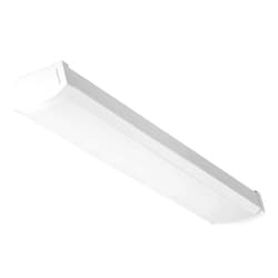 Lithonia Lighting 2 Foot LED Light Fixture, Low-Profile LED Wraparound Ceiling Light, Flush Mount, 3000K Warm White Light, 120V, 24-Inch (FMLWL 24 830)