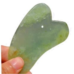 Wispun 2pcs Skin Facial Care Gua Sha Guasha Treatment Massage Natural Jade Board Traditional Scraping Scraper Tool