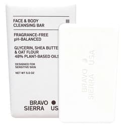 Bravo Sierra Face & Body Bar Soap for Women & Men - Moisturizing Bath Soap Cleanses, Hydrates & Balances Skin - Fragrance Free Gentle Face-to-Toe Body Wash Bar for All Skin Types, Vegan