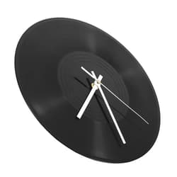 TOPPERFUN Artistic Wall Clock Record Battery Operated Wall Clocks for Home Decor Office Hotel
