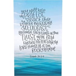 By Emily Valencia (Author) Christian Daily Prayer and Gratitude Journal | Isaiah 26:3-4 You will keep in perfect peace those whose minds are steadfast because they trust in you. ... is the Rock eternal.: Devotional Notebook