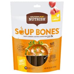 Nutrish Rachael Ray Nutrish Soup Bones Dog Treats, Turkey & Rice Flavor, 11 Bones, Beige (071190048219)