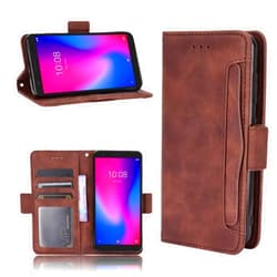 QiongNi Case for ZTE Avid 579 Leather Case,Case for ZTE Blade A3 2020 Case Cover,Case for Case for Telstra Essential Smart 3 / Blade A3 2020T Case Flip Pu Leather Cover Brown