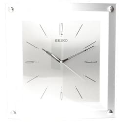 Seiko Wall Clock Quiet Sweep Second Hand Clock Silver-Tone Metallic Case