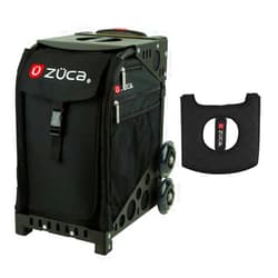 Z?CA INC Zuca Sport Bag - Obsidian with Gift Black/Pink Seat Cover (Black Non-Flashing Wheels Frames)