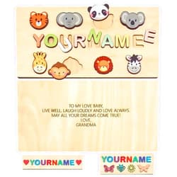 Ulikelife Personalized Name Puzzle - Wooden Puzzle with Children's Names, Birthday Gifts for Boys and Girls Aged 1-3