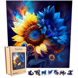 Jozutoyz Wooden Puzzle for Adults, 248 Piece Unique Animal Shaped Wooden Jigsaw Puzzles, Wooden Puzzle Adults Family Game Gift for Adults and Teenagers (11.2 * 11.2in)