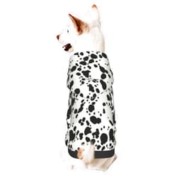 Giabmiag Cute Dalmatian Dog Costume, Animal Dalmatian Print Hoodies Puppy Winter Clothes Sweatshirt for Halloween Cosplay Autumn Wear Dog Winter Hoodies with Pocket for Small Medium Dogs M