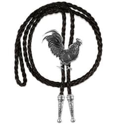 LAXPICOL Vintage Retro Bolo Tie For Men Rooster Cock Western Cowboy Bolo Tie Fashion Men's Accessary