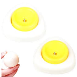 Nokiils 2-in-1 Egg Peeler & Poker - Hard Boiled & Raw Eggs, Safety Lock, Yellow