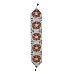 Generic Wunnhd Christmas Table Runner, Vintage Xmas Elements Cloth Decor, Waterproof Table Cover for Indoor Outdoor Winter Home Party Supplies (A4)