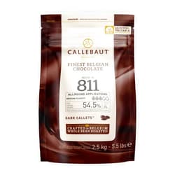 Callebaut Belgian Dark Couverture Chocolate Semisweet Callets, 54.5% - 5.5 Lbs