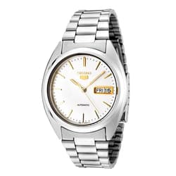 Seiko Men's SNXG47 Seiko 5 Automatic White Dial Stainless Steel Watch
