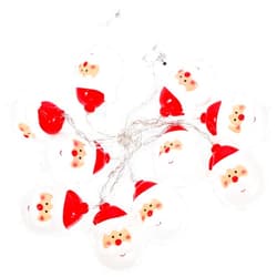 LEDMOMO santa head lights Christmas String Lights 2.6Inch battery operated christmas lights for Xmas Tree Indoor Outdoor Decor