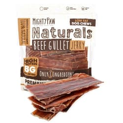 Mighty Paw Naturals Beef Gullet Jerky for Dogs | 100% Natural Beef Gullet Sticks for Dogs, Beef Jerky for Dogs, Dog Beef Jerky Treats | High Protein, Low Fat | Made in USA | 14oz