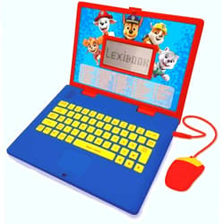 LEXiBOOK Paw Patrol - Educational and Bilingual Laptop Spanish/English - Toy for Child Kid (Boys & Girls) 124 Activities, Learn Play Games and Music with Chase Marshall - Red/Blue JC598PAi2
