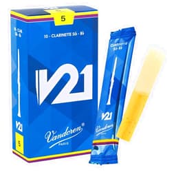 Vandoren CR805 Bb Clarinet V21 Reeds Strength 5; Box of 10