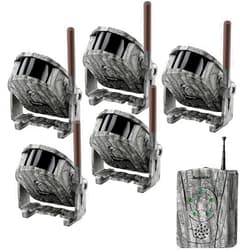 Bestguarder Wireless Alarm System Kits, 300M Wide Range IR Night Vision Alarm in Full Dark Outdoor Weather Resistant 5 Motion Sensor Detector &1 Receiver for Perimeter Trip, Fence Trail Wild Hunting Blind Trap